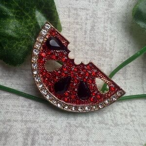 Betsey Johnson Crystal Watermelon Brooch Pendant 🍉